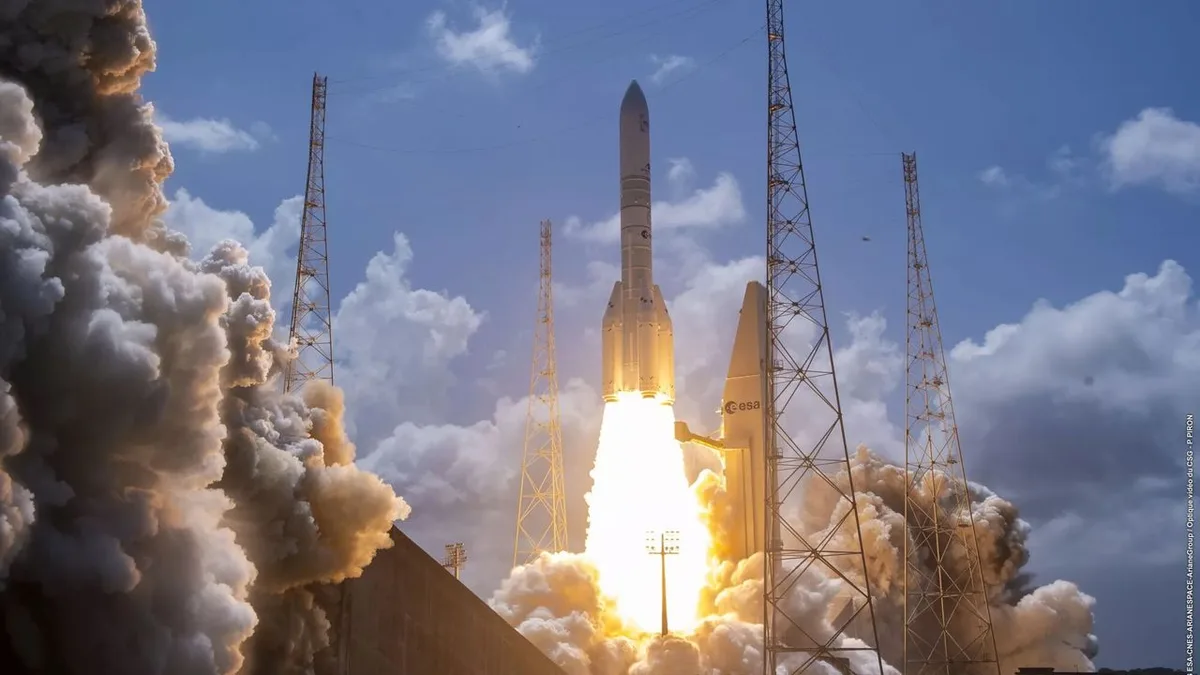 Watch powerful Ariane 6 rocket launch European weather satellite to orbit today