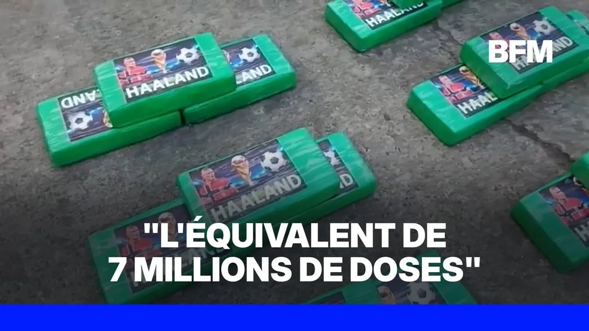 Équateur: la police saisit 370 kilos de cocaïne avec l'image d'Erling Haaland