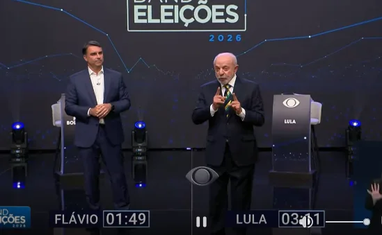 Debate na Band: Flávio e Lula trocam ataques em meio ao debate presidencial