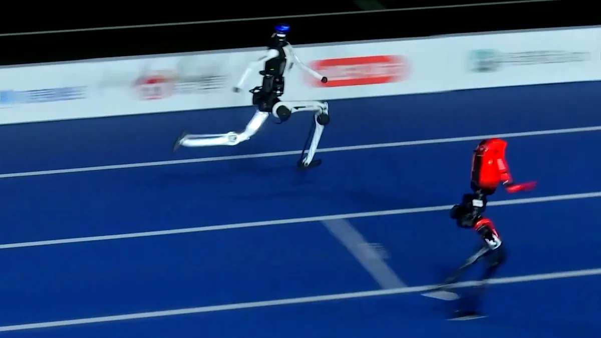 Un robot humanoide chino superó el récord mundial de Usain Bolt en los 100 metros