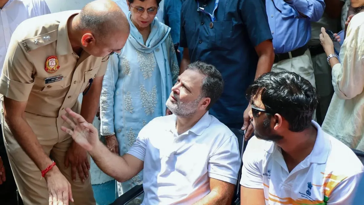 'No FIR, so we sit': Rahul on dharna outside DCP office along with pellet gun victim