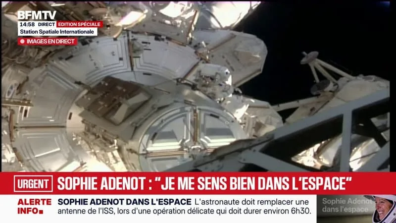 "Je me sens bien dans l'espace": les premiers mots de Sophie Adenot pour sa première sortie extravéhiculaire