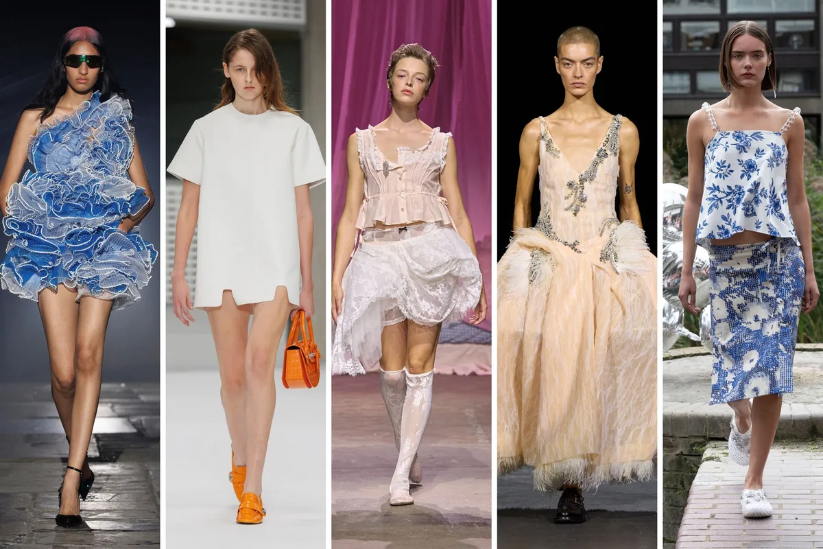 London Fashion Week’s top trends embraced ruffles, comfy shoes and printmaxxing