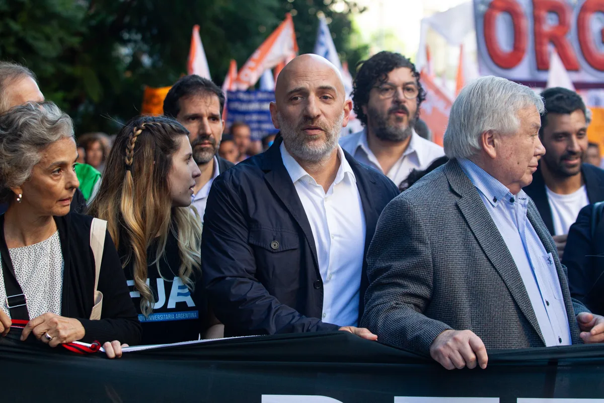 Tras la marcha, Yacobitti exigió al Gobierno que “cumpla” con la ley de Financiamiento Universitario