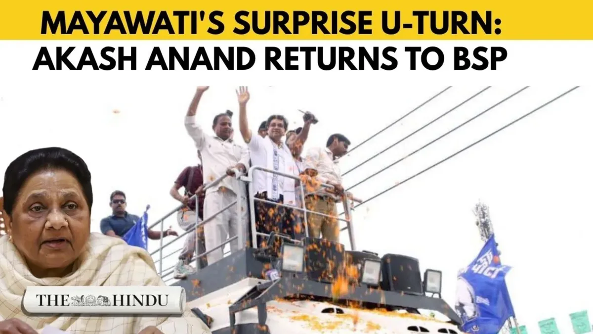 Weeks after expelling him, Mayawati brings back Akash Anand