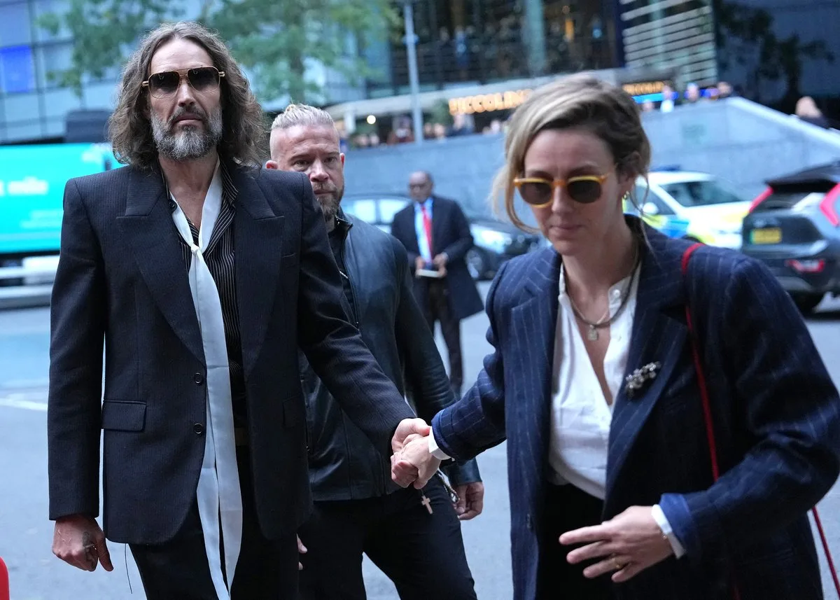 Who is Laura Gallacher? Russell Brand’s wife sticks by comedian as rape trial gets under way