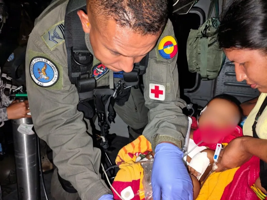 Bebé resultó herido con varios impactos de bala en Chocó y tuvo que ser trasladado en un helicóptero oficial para recibir atención