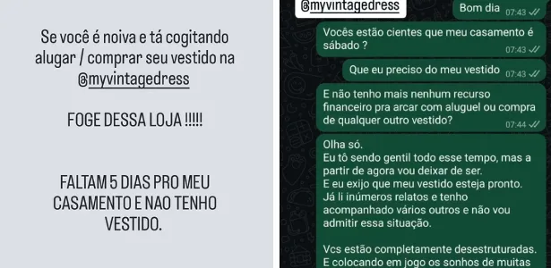 Dona de loja relata ameaças após não entregar vestidos para noivas em SP