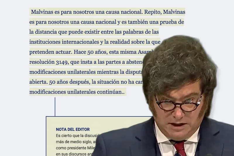 Milei, en la ONU: el drástico giro malvinero y el intento de ser el mejor soldado de las batallas trumpistas