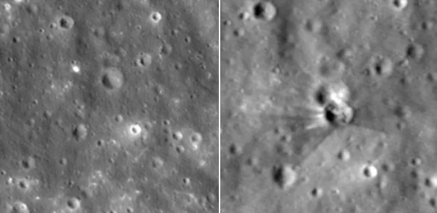 Nasa revela imagens de cratera deixada por foguete da SpaceX na Lua