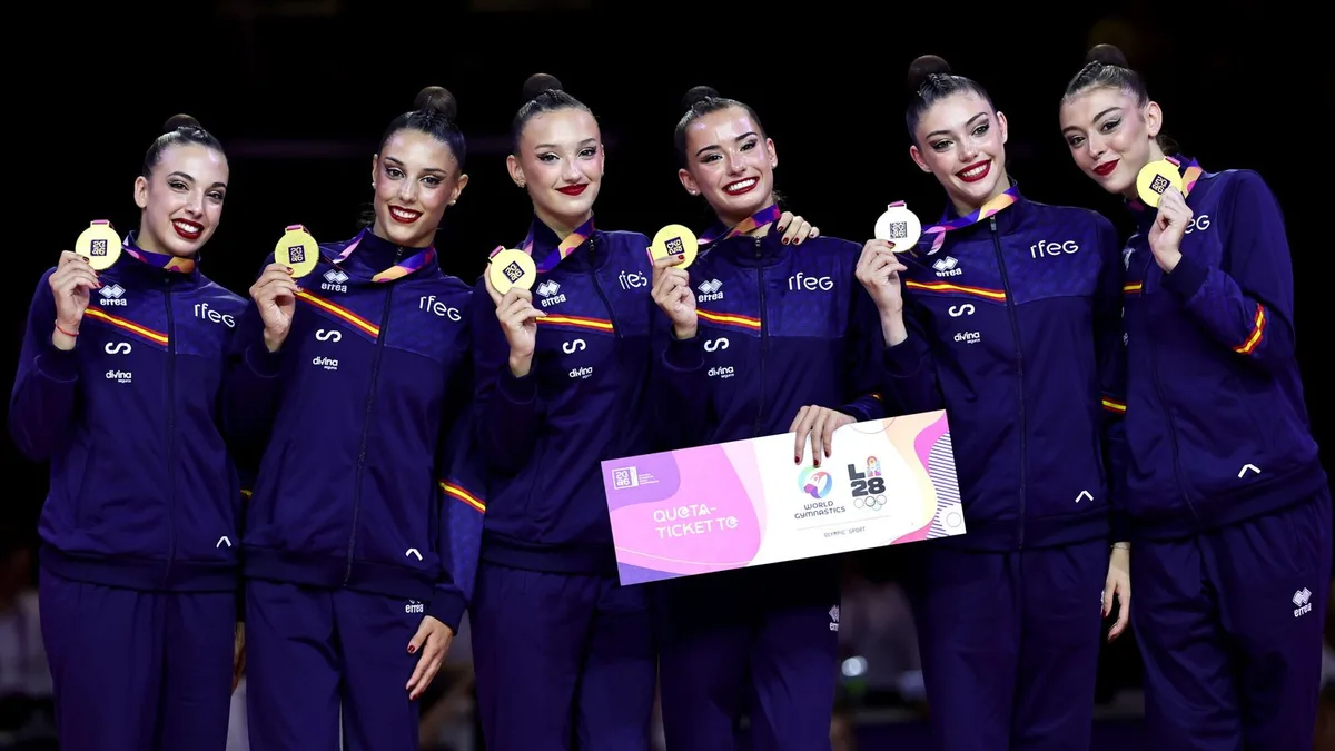 La selección española de gimnasia rítmica, campeona del mundo y se clasifica para Los Ángeles