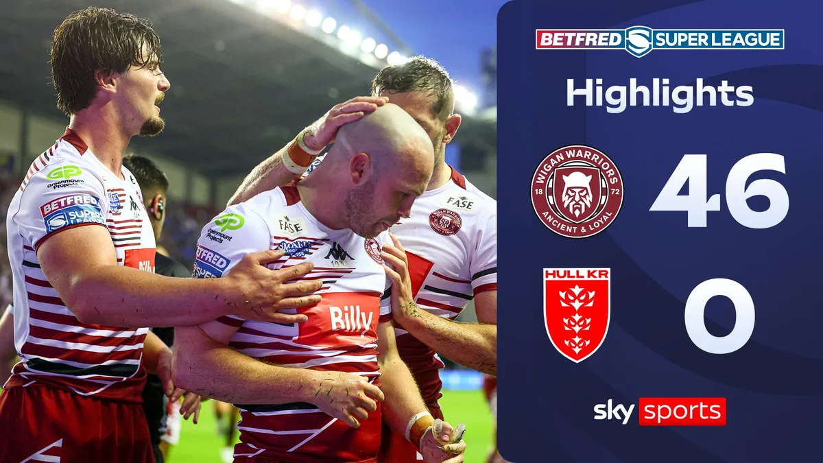 Wigan thrash Hull KR to go top of the table