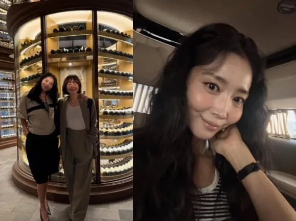 오윤아, 고급 다이닝 데이트..재혼한 ♥남편과 갔나 했는데 오랜 절친과 즐겼네
