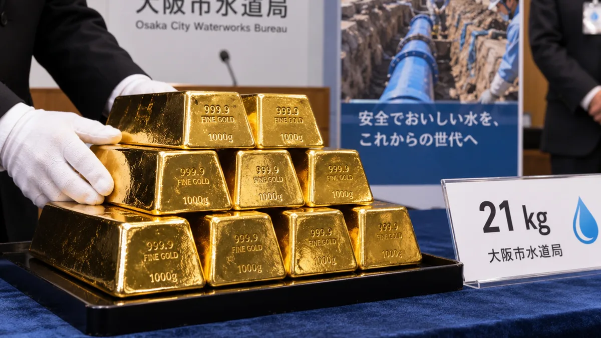 Doador anônimo entrega 21 kg de barras de ouro para companhia de água e faz um único pedido sobre como usar a fortuna