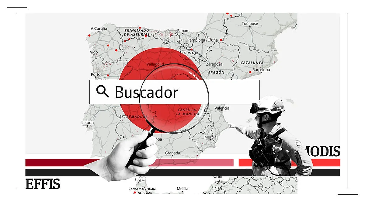 Consulta cómo avanza el fuego, las hectáreas afectadas y el mapa de riesgo