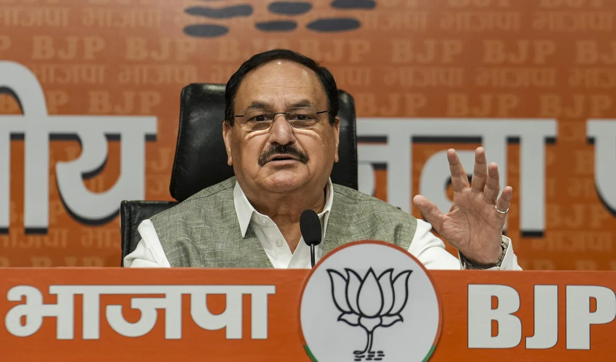 Union Minister JP Nadda meets 'Reservation Hatao Andolan' protesters