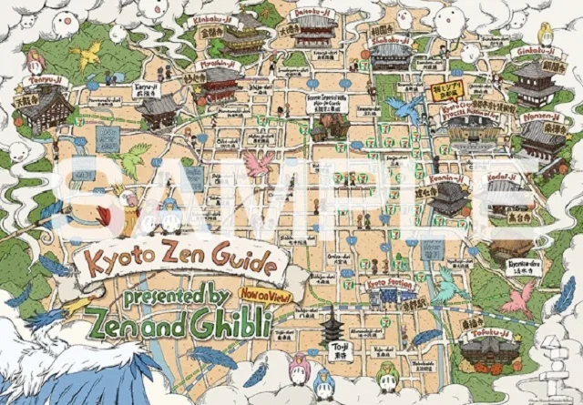 Studio Ghibli creates illustrated Kyoto sightseeing map, available at any 7-Eleven Japan store