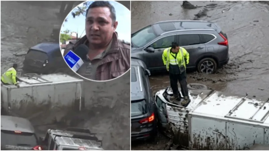 «Estoy vivo de broma»: Camionero venezolano fue sorprendido por aluvión en Chile y sobrevivió por su rápida reacción