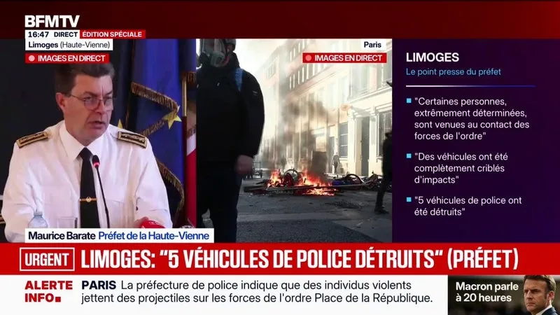 Mairie incendiée de Limoges: "Un acte gravissime et innommable", dénonce le préfet de la Haute-Vienne, Maurice Barate