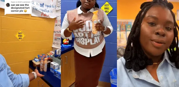 Professora cria 'cantinho do pum' para alunos em escola dos EUA e viraliza
