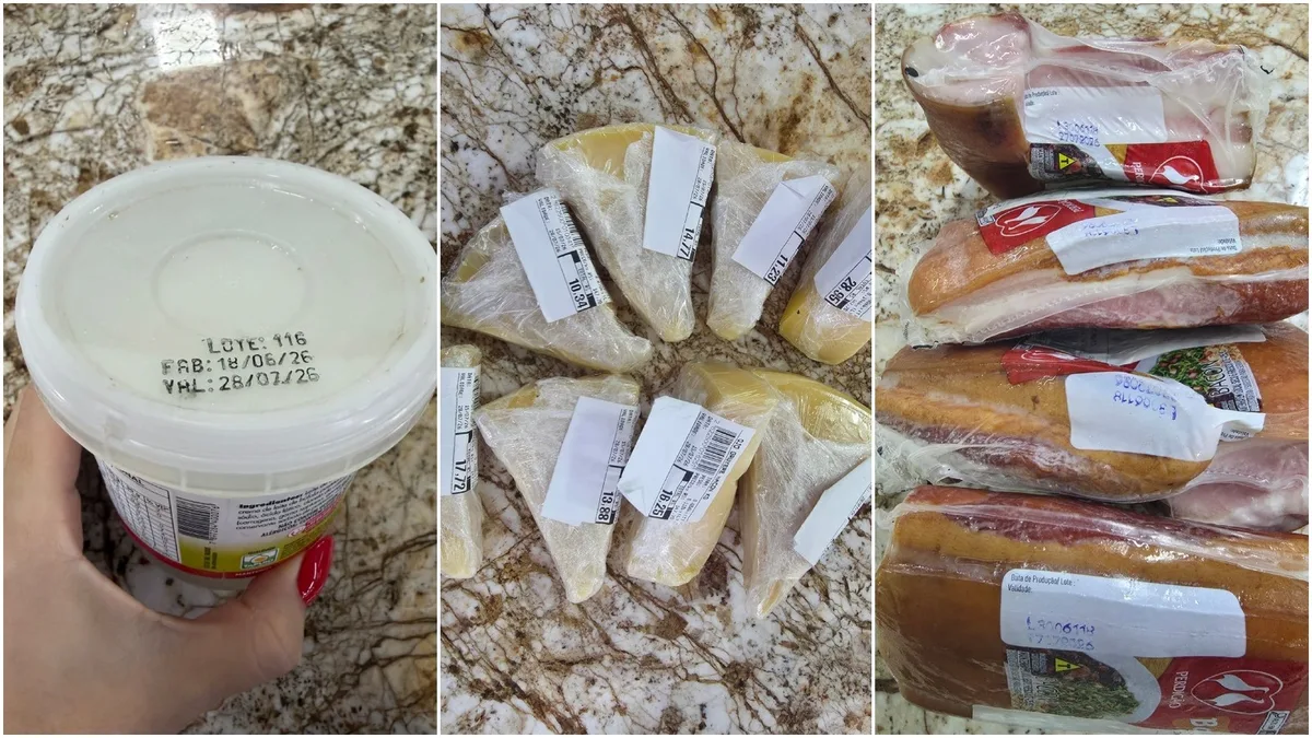Queijos, bacon e chips vencidos são encontrados à venda em supermercado de Fortaleza
