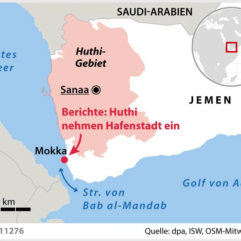 Jemen - Regierungstruppen greifen Huthi-Kämpfer in Mokka an
