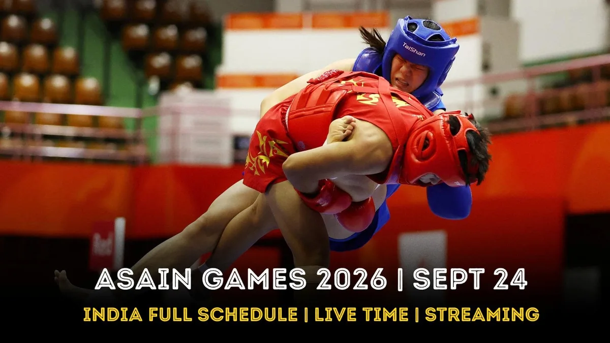 Asiad 2026 Sept 24: India full schedule, medal events time, live streaming