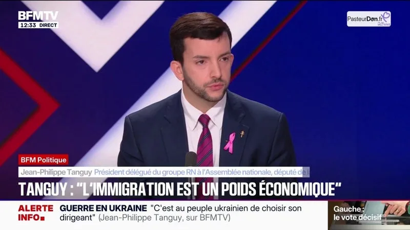 Jean-Philippe Tanguy (RN): "On ne peut pas garder sur notre territoire des étrangers qui n'ont pas un emploi pérenne et qui ne peuvent pas subvenir à leurs propres besoins"