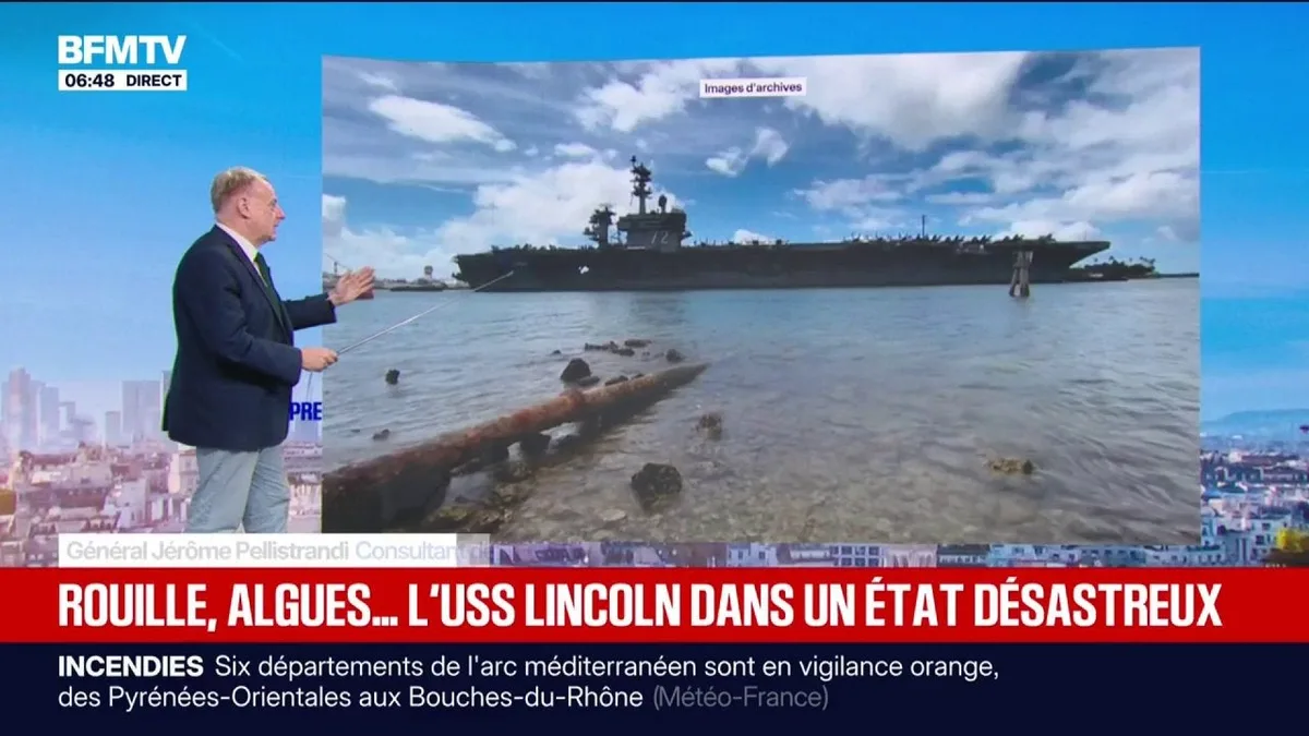 Rouille, insalubrité...: l'équipage du porte-avions américain Abraham Lincoln à bout