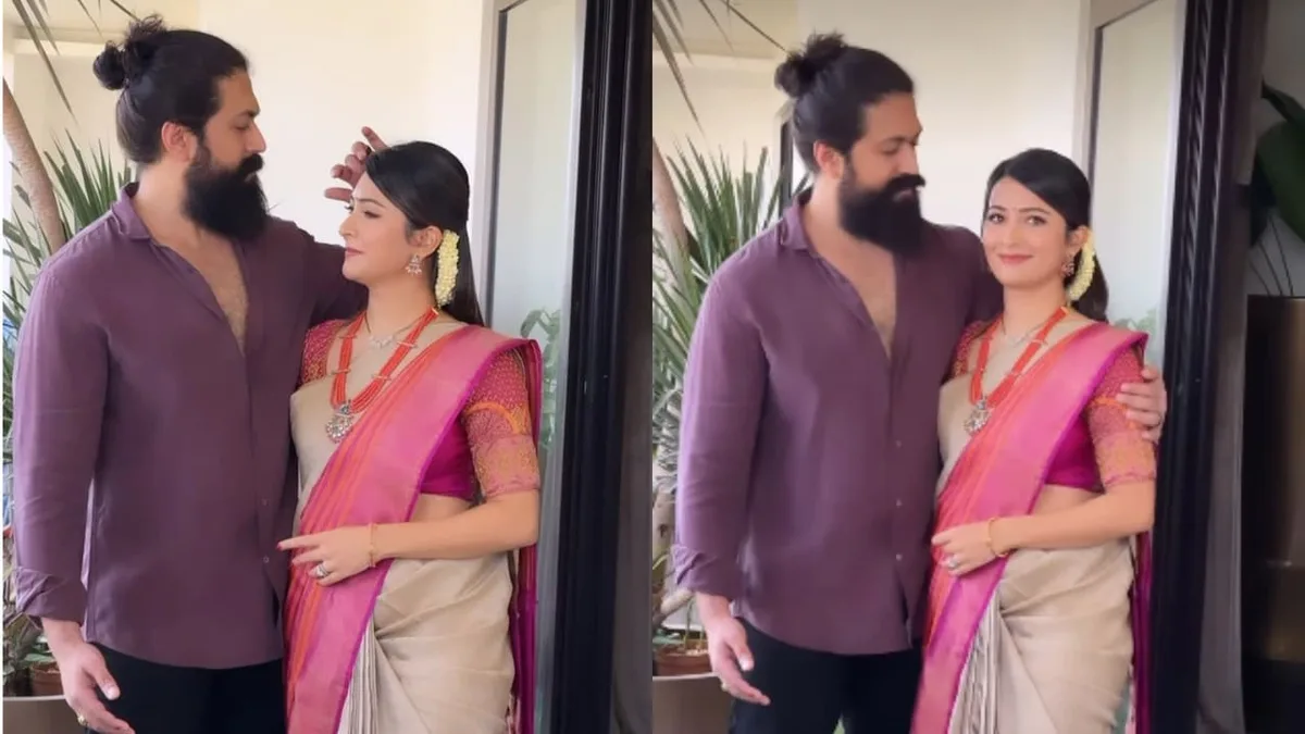 Amid Toxic Backlash, Yash's Sweet Video Fixing Wife Radhika Pandit's Hair Goes Viral
