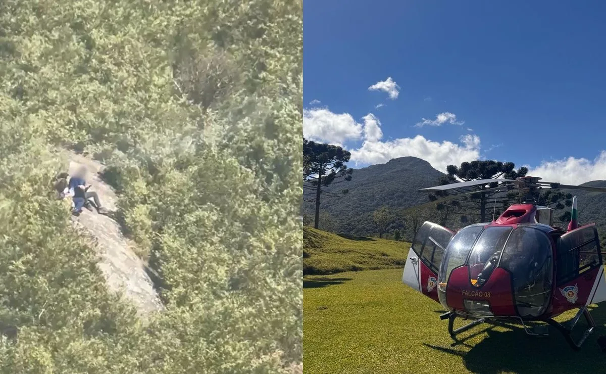 Vídeo! Mulher de 51 anos com suspeita de infarto é resgatada em área de difícil acesso no Morro do Canal