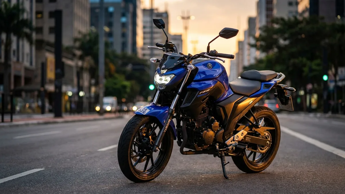 ABS dianteiro, discos nas duas rodas, suspensão monocross e conexão com celular formam o pacote da naked urbana de 150 cilindradas