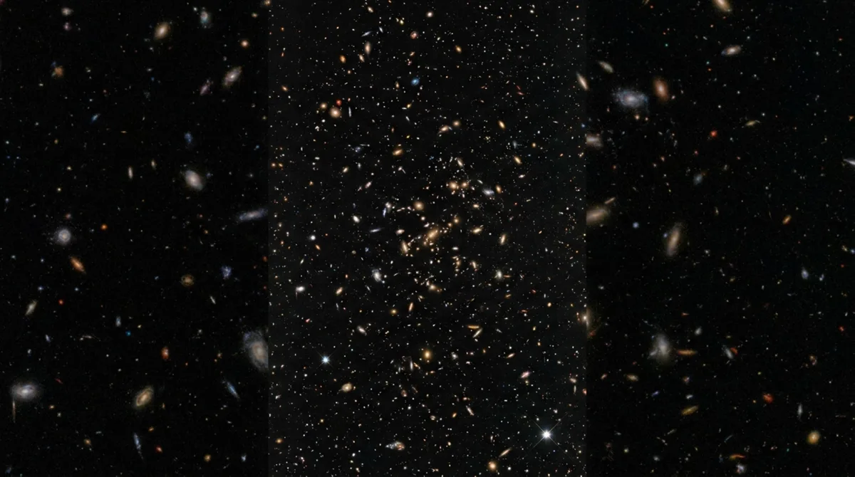 Em 1995, o Hubble ficou 10 dias olhando para um ponto aparentemente vazio do céu, fez 342 exposições e revelou cerca de 3.000 galáxias onde muitos esperavam encontrar quase nada