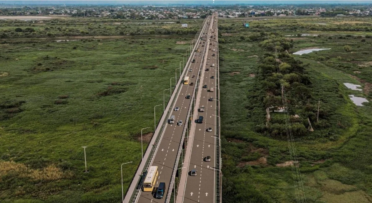 Así es el gigantesco puente de 1,3 kilómetros que se convertirá en uno de los más largos de la Argentina