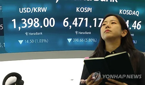 코스피, 글로벌 국채금리·美데이터센터 지연 우려에 5.8% 급락(종합)