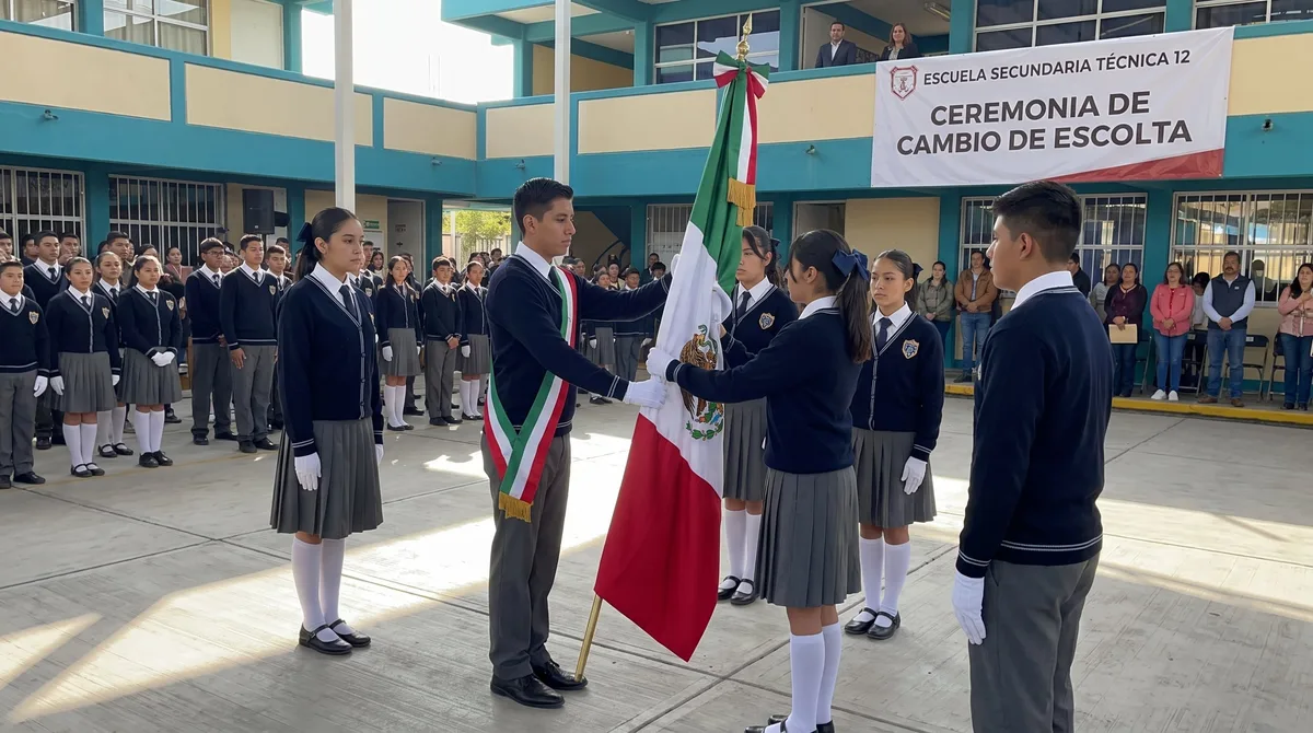SEP: ya no se necesitan buenas calificaciones para portar la bandera en la escolta escolar