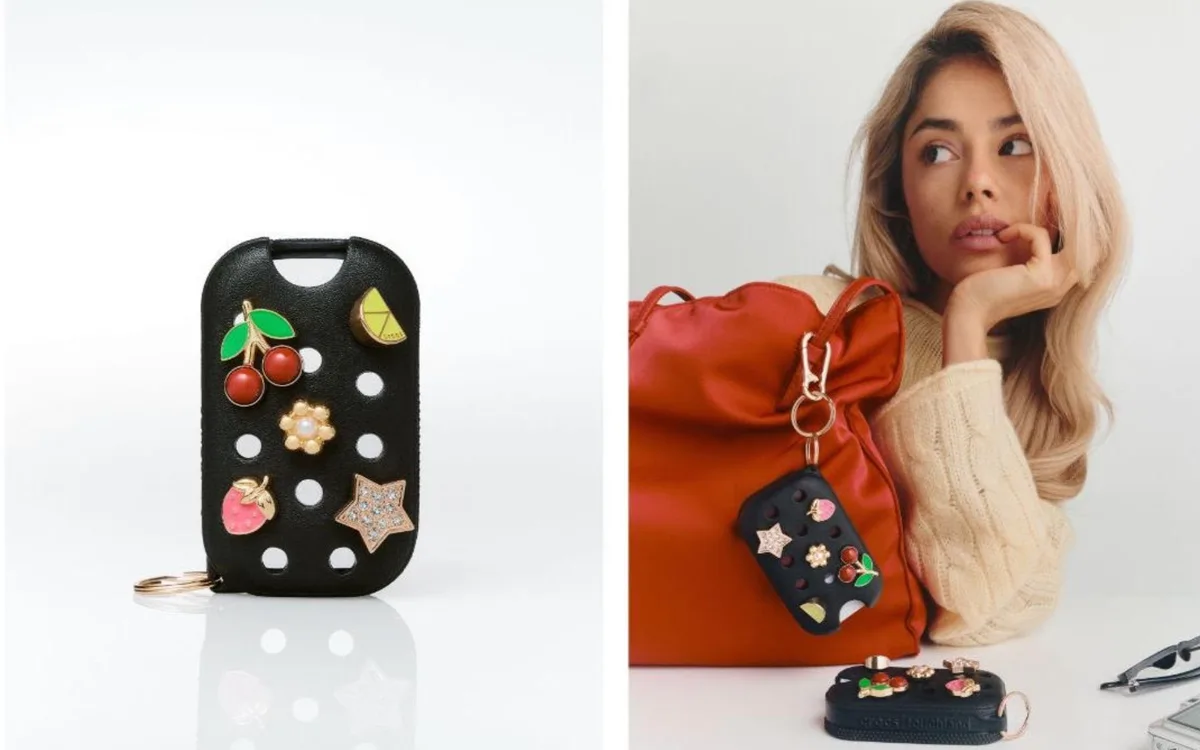 Crocs and Touchland teamed up again to turn your hand sanitizer into a bag charm