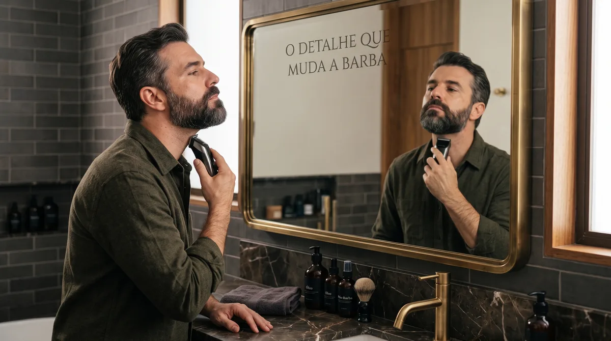 A barba pode deixar o rosto mais quadrado ou ainda mais redondo e boa parte dessa diferença acontece na região que quase ninguém olha no espelho
