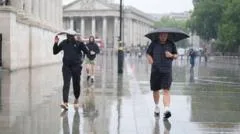 Yellow warnings in force as rain and thunderstorms hit parts of UK