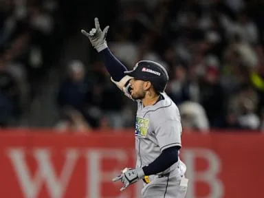 Rays beat Yankees 4-3 for 3-game Division Series sweep behind Mesa homer, fan interference call