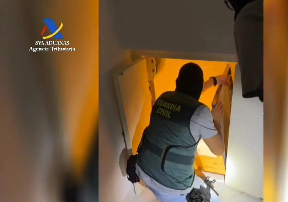 La Guardia Civil descubre una plantación de marihuana soterrada bajo una casa en Osuna