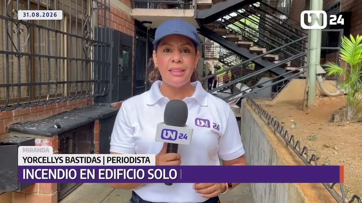 Incendio en edificio de El Mirador de Guatire deja daños materiales