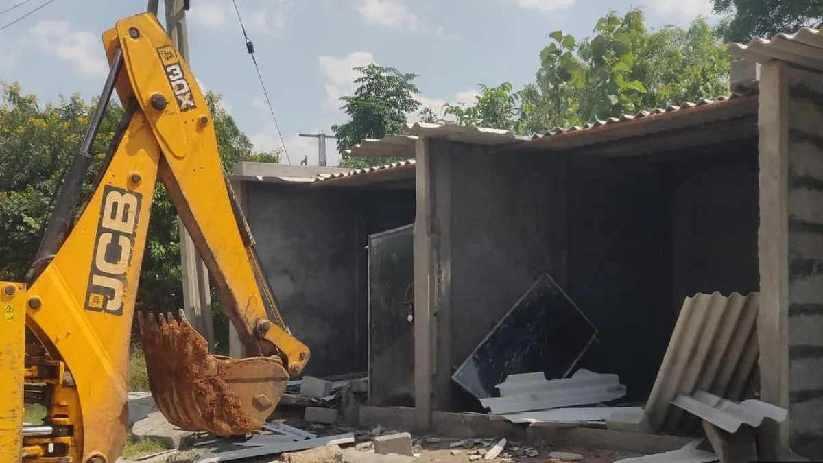 Cyberabad civic body demolishes 15 unauthorised structures across three zones on October 6