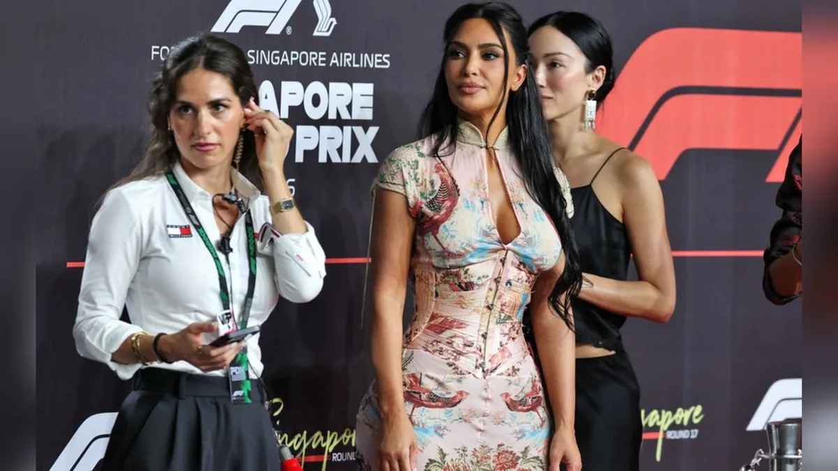 Kim Kardashian: Im Korsettkleid bei Rennen von Lewis Hamilton