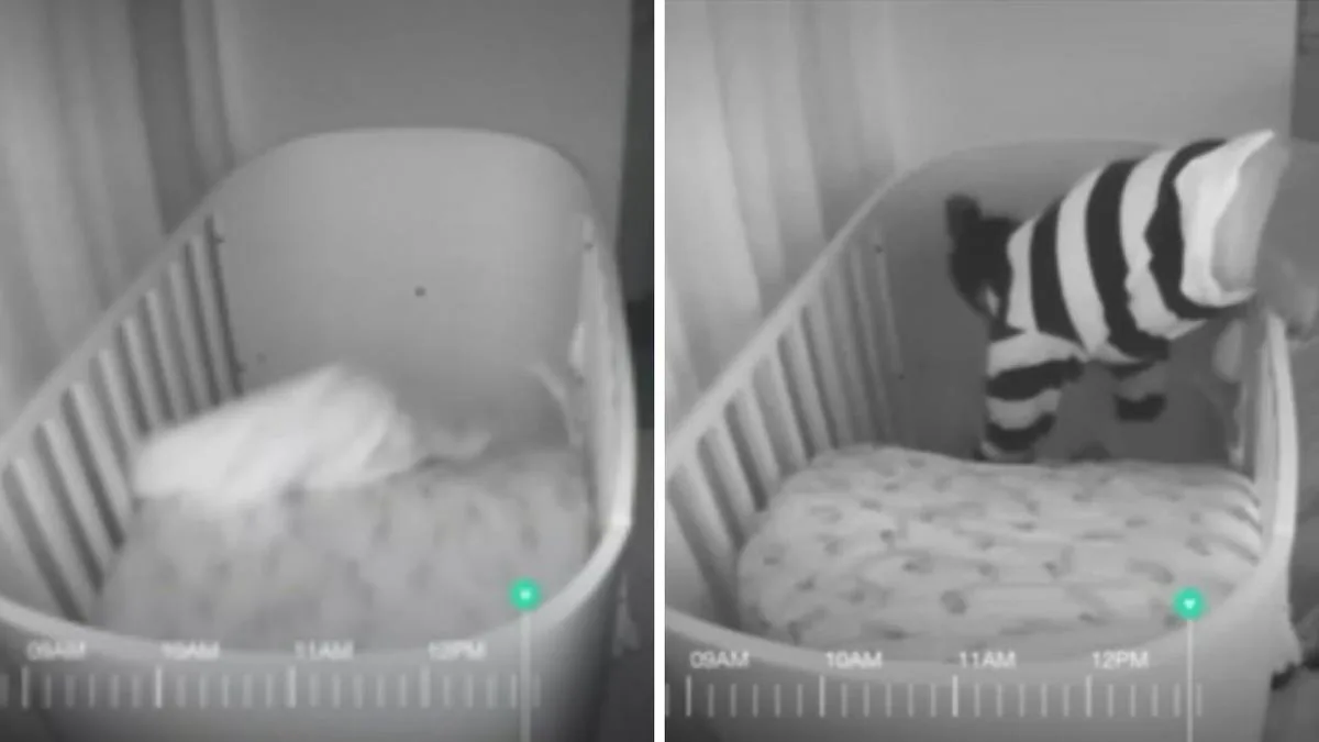 Warning after footage emerges of baby toppling through his cot after it suddenly collapsed