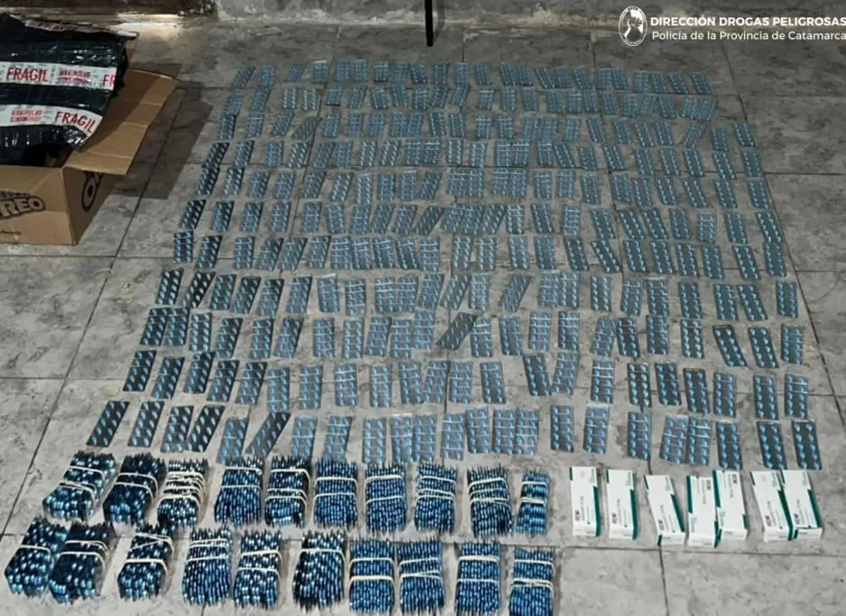 Llevaba más de 7 mil comprimidos de ansiolíticos y la detuvieron en la terminal de Catamarca