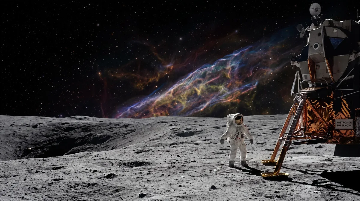 Descubren que el suelo lunar conserva huellas de explosiones estelares de hace millones de años