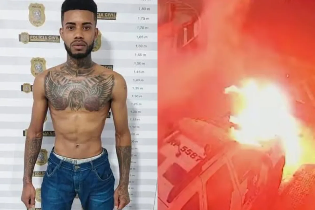 Homem que dançou antes de atear fogo e explodir viatura da PM é preso no ES