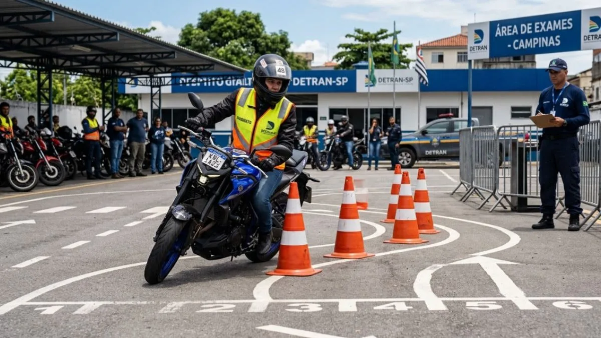 Adeus aos obstáculos: nova prova da CNH de moto abandona zigue-zague e aposta no trânsito real