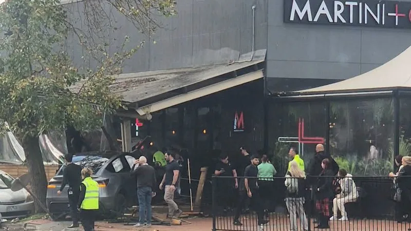 Woman dead after car ploughs through cafe outdoor seating